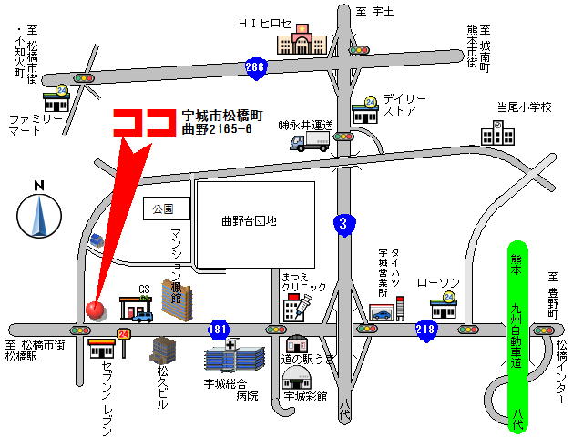 第1南田店舗の案内地図