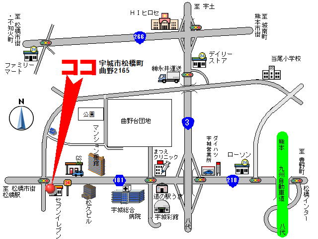 第3南田店舗の案内地図